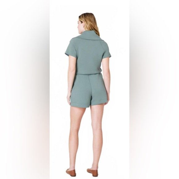 SPANX air essentials half-zip romper in fennel - Picture 3 of 6